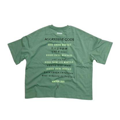 GODS AMONG MORTALS GREEN T-SHIRT